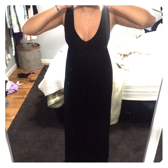 NWOT Jcrew black maxi dress