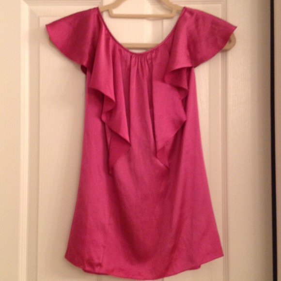 Rebecca Taylor fuchsia/pink silk blouse top