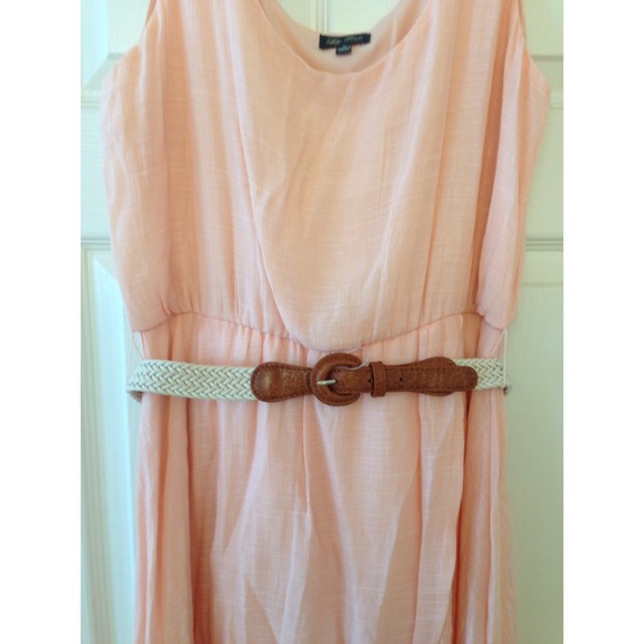Peach High-Low Dress - Picture 3 of 4