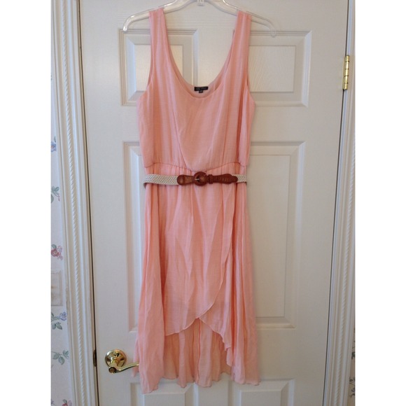 Peach High-Low Dress - Picture 4 of 4
