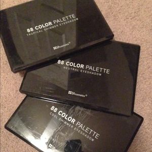 3 palettes of 88 BH Cosmetics eyeshadow