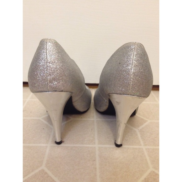 Silver Sparkly Heels - Picture 3 of 4