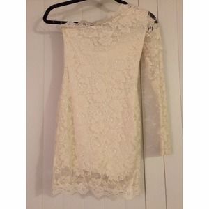 One shoulder lace dress