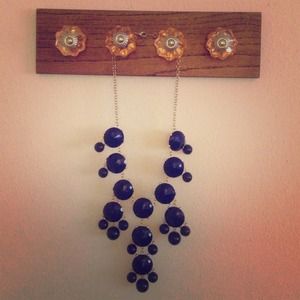Navy Blue Statement Necklace
