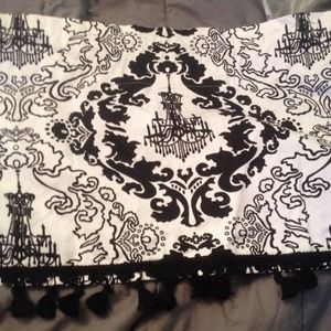 Damask window curtains