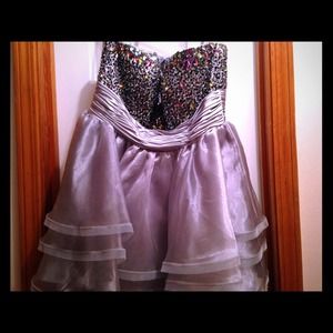 Grey with semi bright color studs .. Night dress