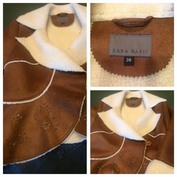 Zara Basic Sheepskin Coat - NWOT