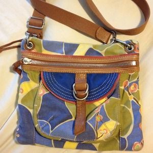 Colorful fossil cross body bag