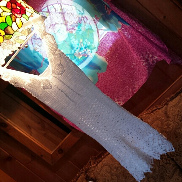 Handmade crochet dress white pretty - Picture 2 of 3