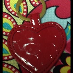 Authentic COACH heart keychain
