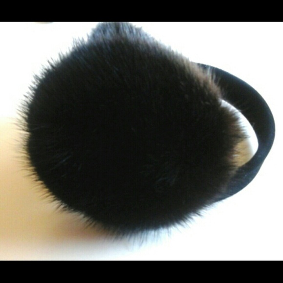 Genuine Ranch Mink Fur Earmuffs W/ Velvet Headband main image 4