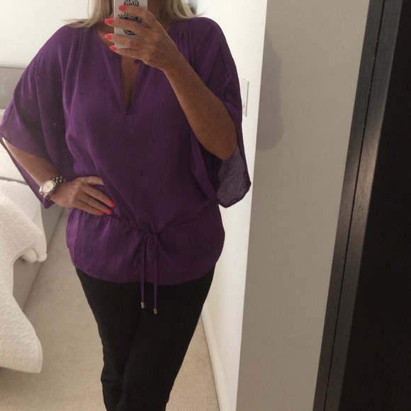SOLD SOLD SOLD MICHAEL KORS Purple Top - Picture 2 of 4