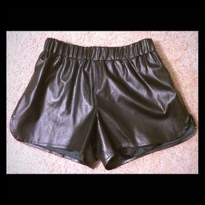 Leather shorts