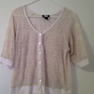 Studio 1940 see-through sweater. Off white.