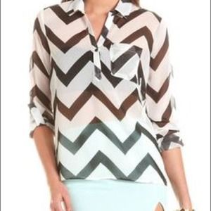 Charlotte Russe Chevron Blouse