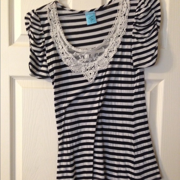 Striped lacy shirt