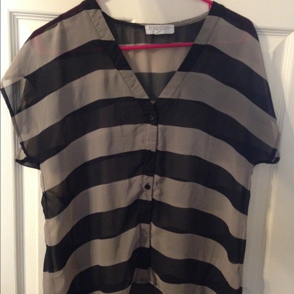 Chiffon striped shirt