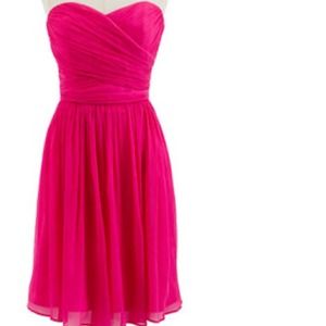 J.CREW Pink Arabelle Cocktail Dress (Silk Chiffon)