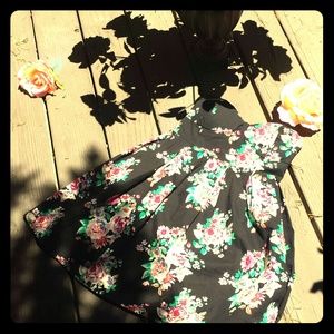 Black floral dress