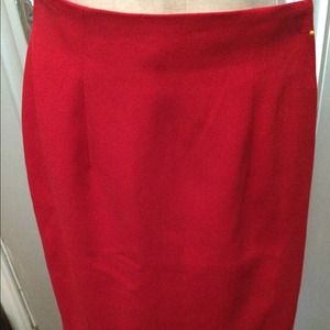 🎁Cute Dressy Wool Red Skirt with Slit in back!