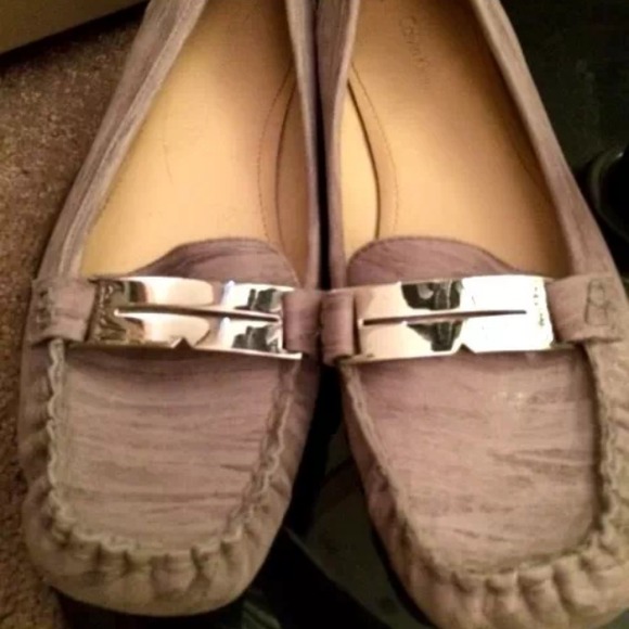 Calvin Klein Slip On Gray Loafers Sz 7