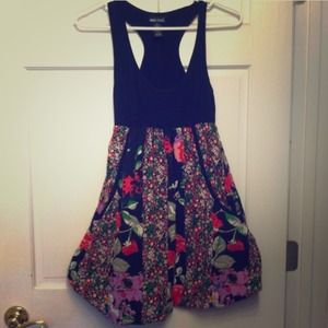 Racer back floral babydoll dress