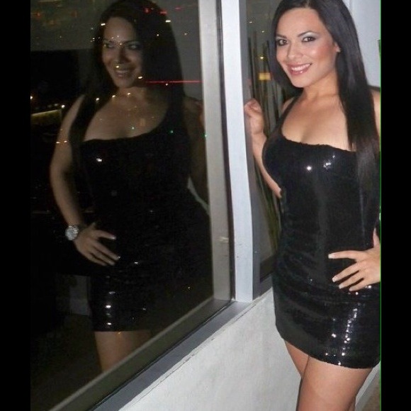 Black Sequin Dress
