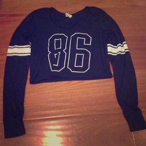 PINK long sleeve crop top!