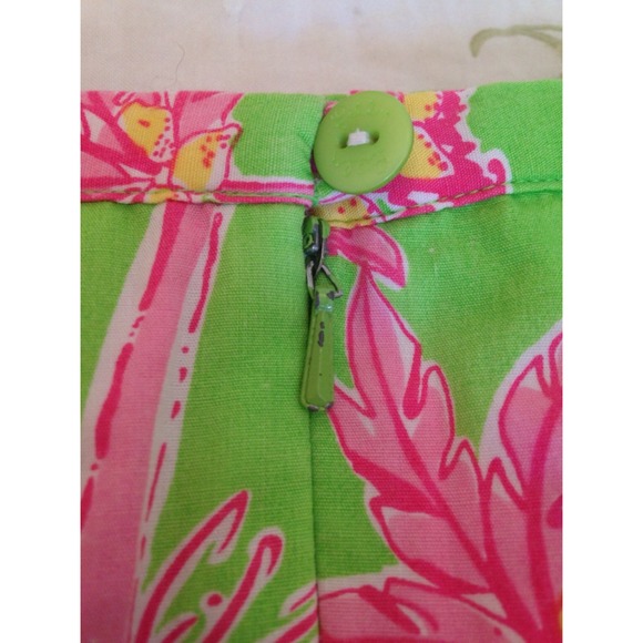 SOLD IN BUNDLE❌❌Lily Pulitzer Green and Pink Skirt - Picture 3 of 4