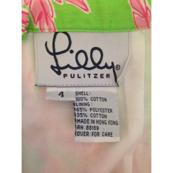 SOLD IN BUNDLE❌❌Lily Pulitzer Green and Pink Skirt - Picture 4 of 4
