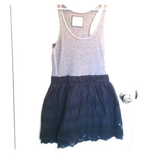 Navy and grey dress