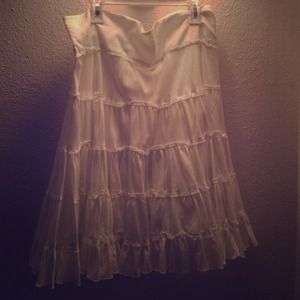 Bebe White Skirt!