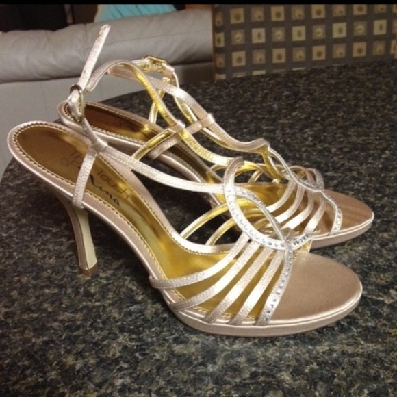 Strappy Gold Heels