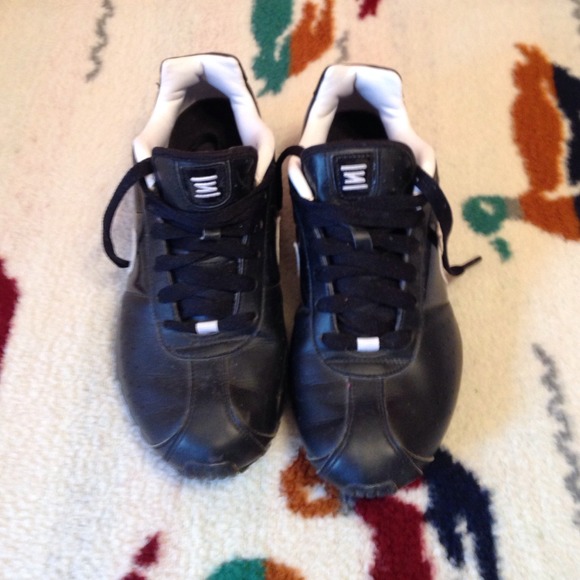Black and white Nike Shox