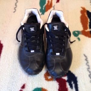 Black and white Nike Shox