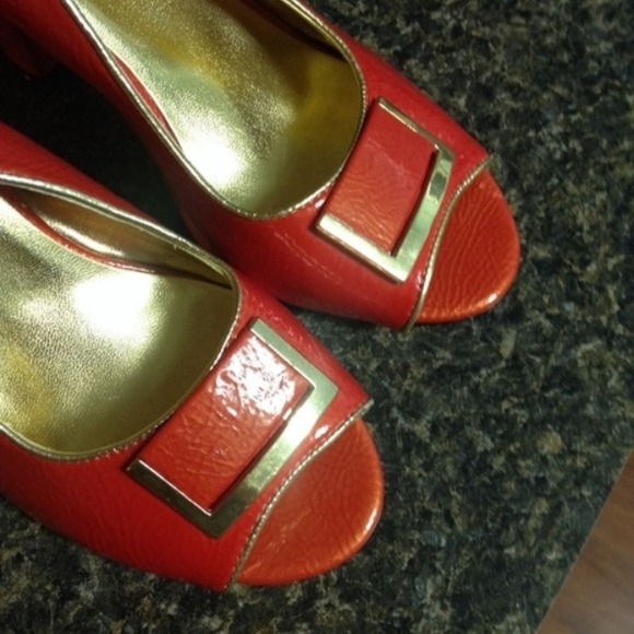 Iridescent orange Slingbacks - Picture 3 of 3