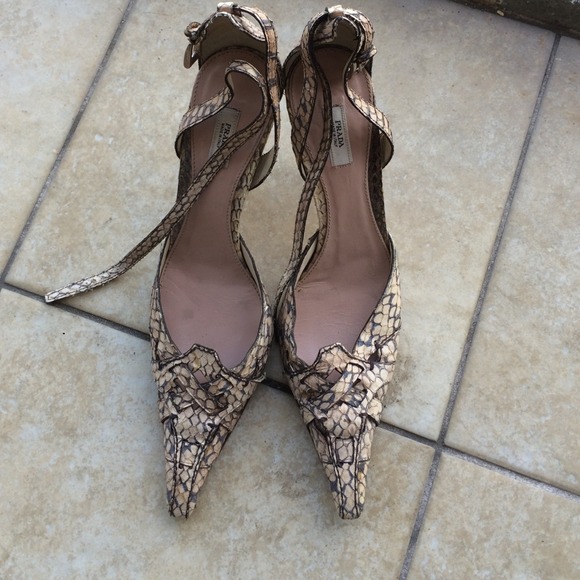 Prada snakeskin pumps