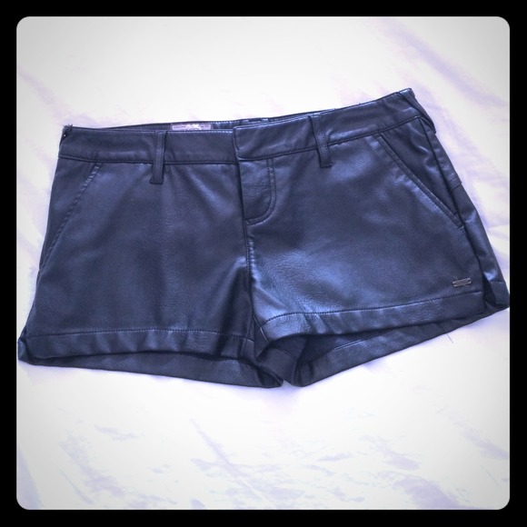 Faux Leather Shorts