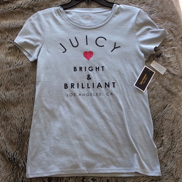 Juicy Couture Tops - Juicy Couture Gray T Shirt size small