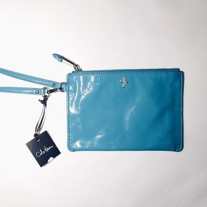 Cole Haan turquoise wristlet
