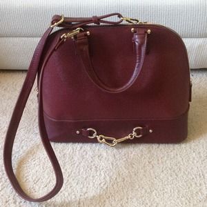 JUSTFAB Arrival Handbag // Burgundy