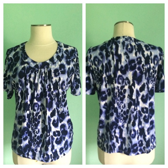 Tanjay purple pattern petite top