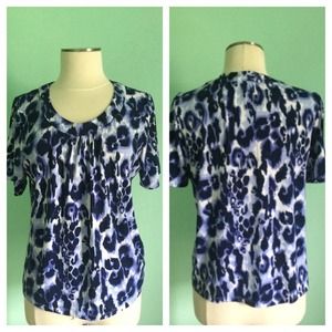 Tanjay purple pattern petite top