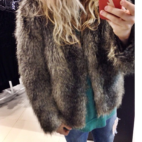 H&M Jackets & Blazers - H&M Fur Jacket