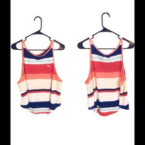 Abercombie & fitch stripped crop shirt