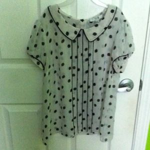 Black & white polka dot shirt