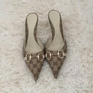 Gentle used gucci mules
