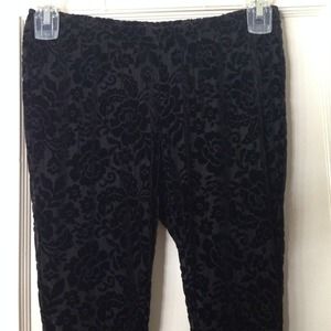 Black floral pants