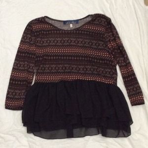 Multi print peplum top