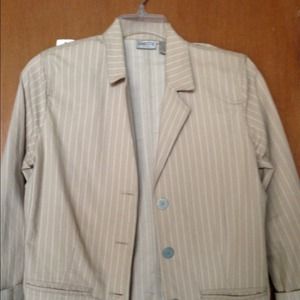 Casual khacki striped jacket